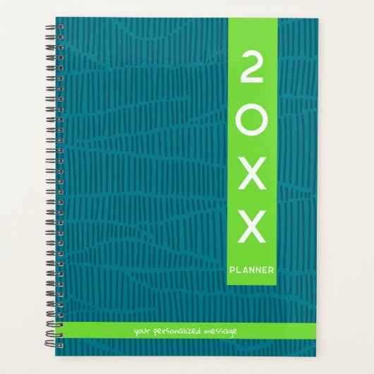 Modern Groen Gepersonaliseerd Planner (Voorkant)