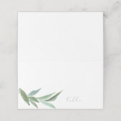 Modern groen gevouwen plaats kaarten (Buitenkant ongevouwen)