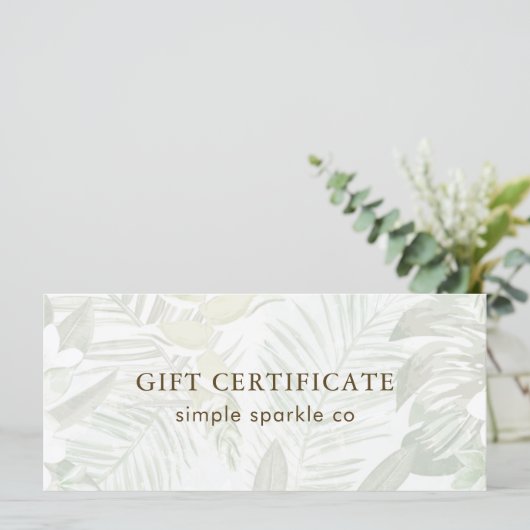 Modern groen handpalmafdrukcertificaat (Staand voorkant)