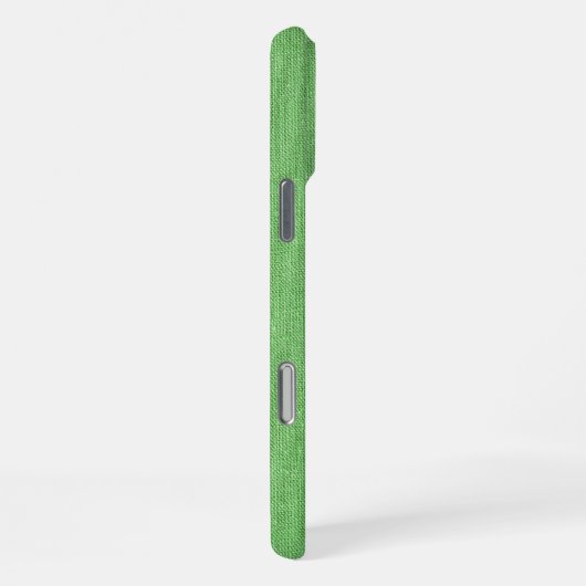 Modern groen jute patroon iPhone hoesje (Rechterkant)