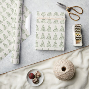 Modern groen kerstinpakpapier cadeaupapier