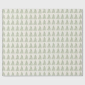 Modern groen kerstinpakpapier cadeaupapier (Vlak)