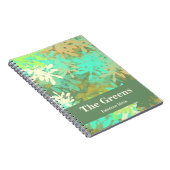 Modern groen laat het abstracte design notitieboek (Rechterzijde)