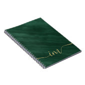 Modern groen marmer Abstract met goud - Notitieboek (Rechterzijde)