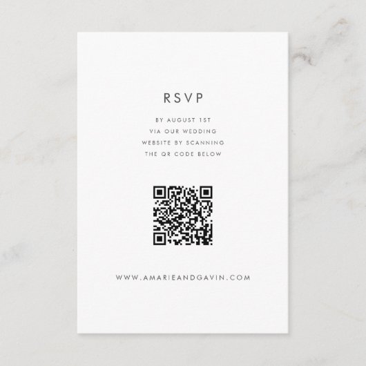 Modern groen minimalistische respons Kaart (Voorkant)