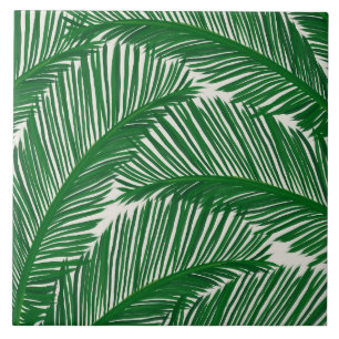 Modern groen palm Leaf Tropical Pattern Tegeltje