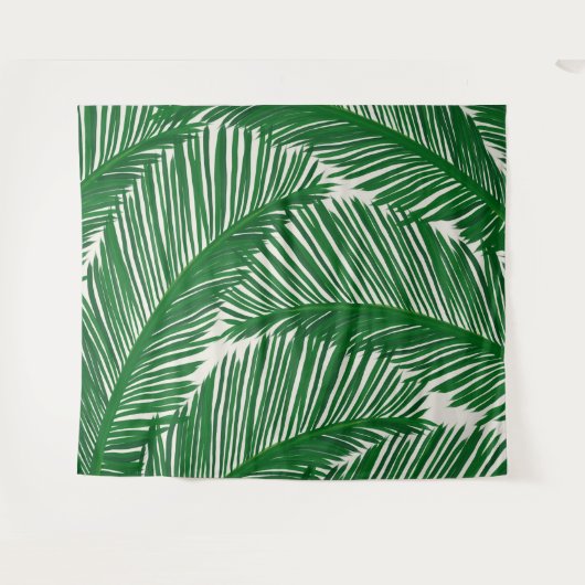 Modern groen palm Leaf Tropical Pattern Wandkleed (Voorkant (horizontaal))
