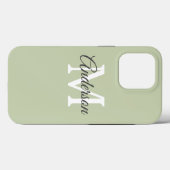 Modern groen | Persoonlijk Initiaal Case-Mate iPhone Case (Achterkant (horizontaal))
