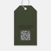 Modern groen productlogo hangtag cadeaulabel (Achterkant)
