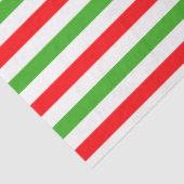 Modern groen rood wit gestreepte Kerstmis Tissuepapier (Detail)