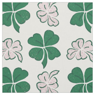 Modern groen roze omgooien Shamrock Drawing Patter Stof