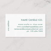 Modern groen Script Professional Visitekaartje (Achterkant)