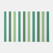 Modern groen strepenpatroon deurmat (Voorkant)