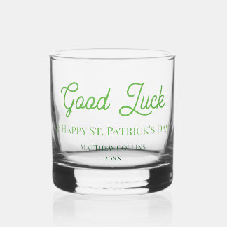 Modern Groen Succes Happy St. Patrick's Day Whisky Glas