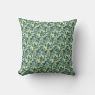 Modern groen succulent plant patroon kussen