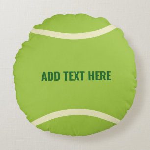 Modern groen tennisbal cadeau rond kussen