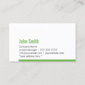 Modern Groen Vet Grens Visitekaartje (Voorkant)