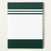Modern Groen Wit Aangepast Gepersonaliseerd 2024 Planner (Achterkant)