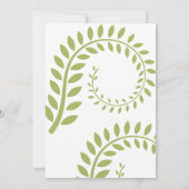 MODERN GROENE BOTANICAL FERN WHITE GOLD BIRTHDAY KAART (Achterkant)