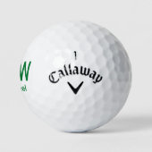 Modern groene monogrammen golfballen (Logo)