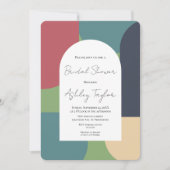 Modern Groovy Colorful Abstract Vrijgezellenfeest Kaart (Voorkant)