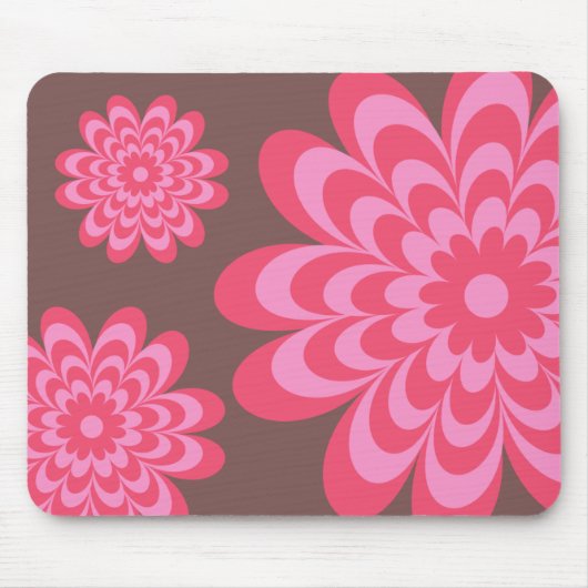 Modern Groovy Daisies Mousepad Muismat (Voorkant)