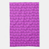 Modern Groovy Purpl Hearts Pattern Valentijnse  Sc Theedoek (Verticaal)