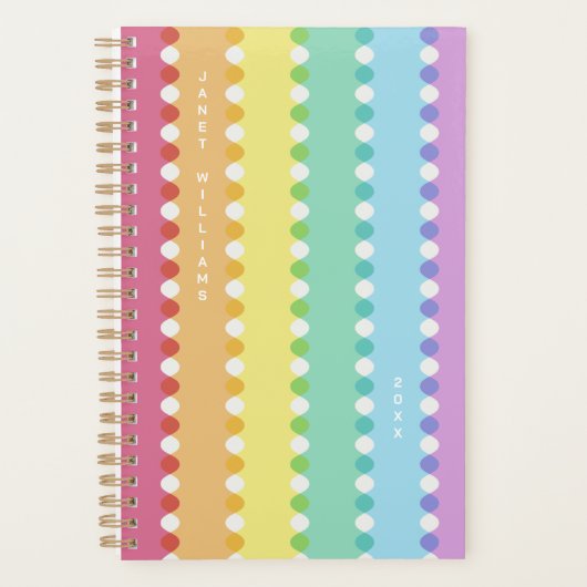 Modern Groovy Rainbow LGBTQIA+ Planner (Voorkant)
