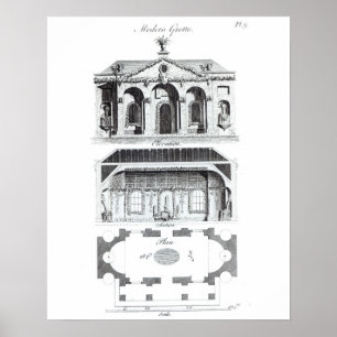 Modern Grotto, van 'Grotesque Architecture of Rur' Poster