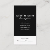 Modern Grunge Green Scissors Marble Afsprakenkaartje (Achterkant)