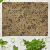 Modern Grunge Leaf Pattern - Keukenhanddoek (Gevouwen)