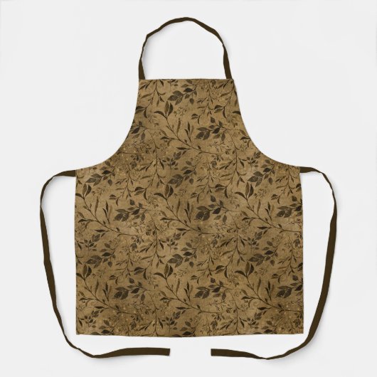 Modern Grunge Leaf Pattern - Schort (Voorkant)
