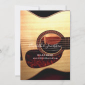 Modern Guitar Musical Event Rehearsal Dinner Kaart (Achterkant)