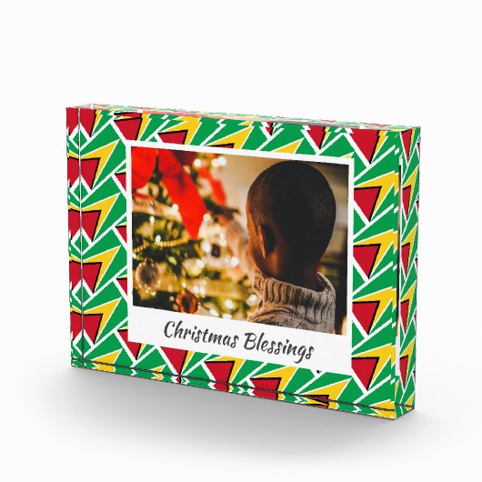 Modern GUYANA FLAG Kerstmis Fotoblokken (Rechts)