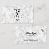 modern haarstylist marmer graniet visitekaartje (Voorkant / Achterkant)