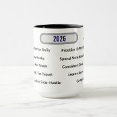 Modern Habit Tracker & 10 Milestones Custom Mok (Midden)