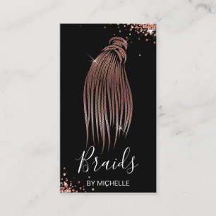 Modern Hair Braider, haar Salon voor Braids Busine Visitekaartje