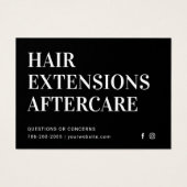 Modern Hair Extensions Aftercare Visitekaartje (Voorkant)