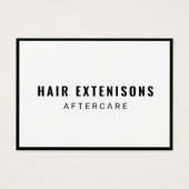 Modern Hair Extensions Aftercare Visitekaartje (Voorkant)