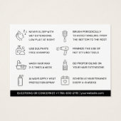 Modern Hair Extensions Aftercare Visitekaartje (Achterkant)