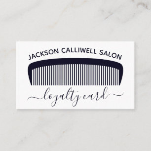 Modern Hair Salon Loyalty Kaart Simple Chic Salon Visitekaartje