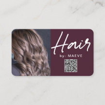 Modern Hair Styling-visitekaartje met QR-code
