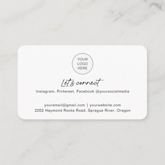 Modern Hair Styling-visitekaartje met QR-code Visitekaartje (Achterkant)