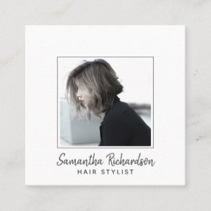 Modern Hair Stylist Photo Visitekaartje