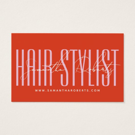 Modern hair stylist script typography gift card (Devant)