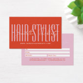 Modern hair stylist script typography gift card visitekaartje (Bureau)