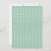 Modern Hallo Baby Mint Green & Cream Baby shower Kaart (Achterkant)
