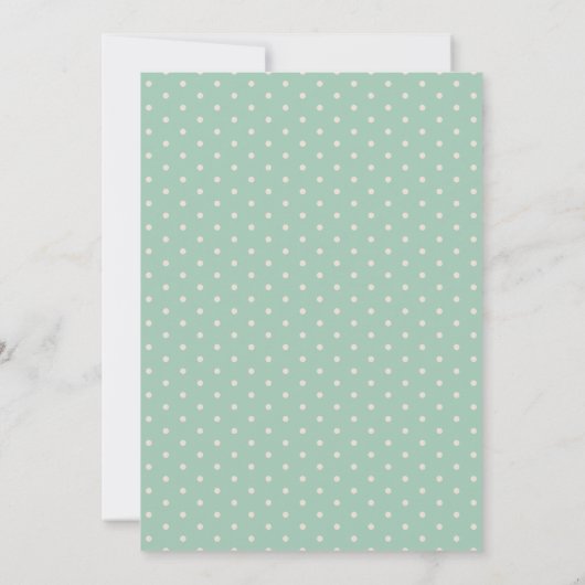 Modern Hallo Baby Mint Green & Cream Baby shower Kaart (Achterkant)