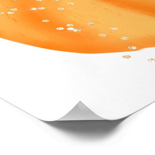 Modern hallo herfst pompoen poster (Hoek)