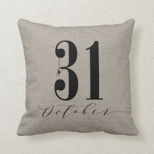 Modern Halloween 31 oktober Spider Burlap Kussen